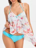 Asymmetrical Flower Bikini Set