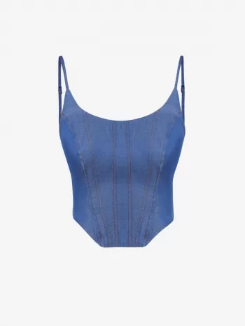 Back Zip Seams Corset Camisole