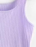 Basic Ribbed Cropped Tank Top