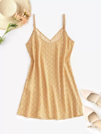 Boho Ditsy Print Mini Sundress