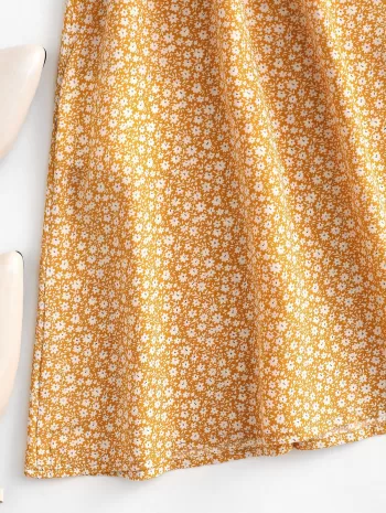 Boho Ditsy Print Mini Sundress