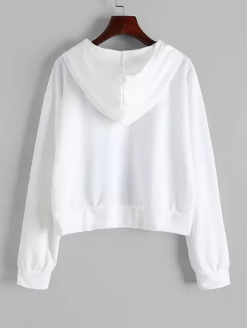 Boxy Figure Print Hoodie