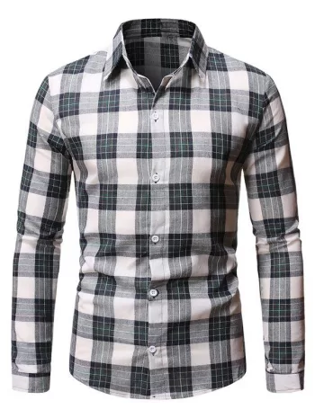 Casual Plaid Pattern Long Sleeve Shirt