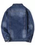 Contrast Stitching Scratch Jean Jacket