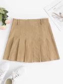 Corduroy Knife Pleated A Line Skirt