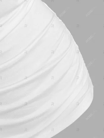 Cowl Neck Back Lace Insert T Shirt