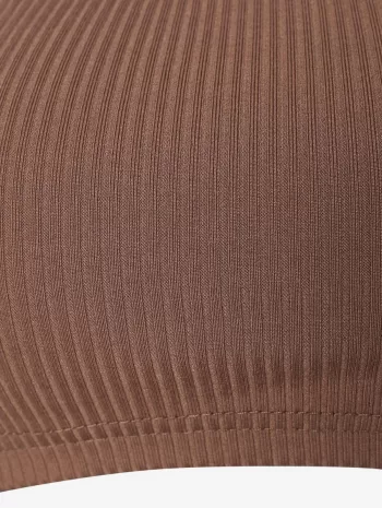 Cut Out Choker Ribbed Crop Top