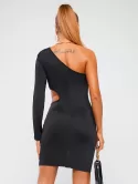 Cut Out One Shoulder Slinky Dress