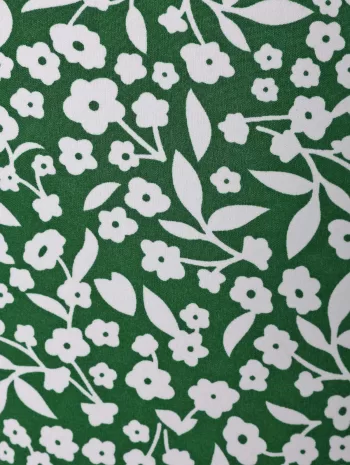 Ditsy Print Slit Midi Dress