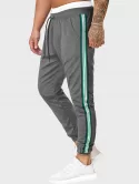 Drawstring Side Striped Tapered Sports Pants