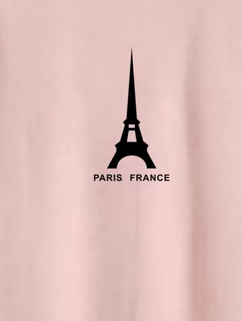Eiffel Tower Printed Simple Style T-shirt
