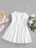 Embroidered Lace Mini Slip Daydress
