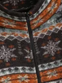 Fair Isle Knit Zip Up Jacket