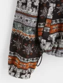 Fair Isle Knit Zip Up Jacket