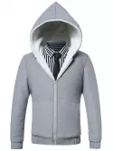 Fleece Hooded Zip-up Hoodie