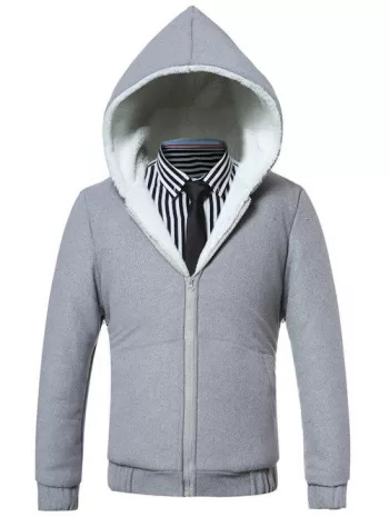 Fleece Hooded Zip-up Hoodie