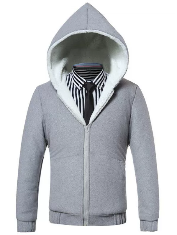 Fleece Hooded Zip-up Hoodie