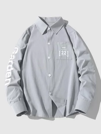 Garden Letter Pocket Patch Shirt