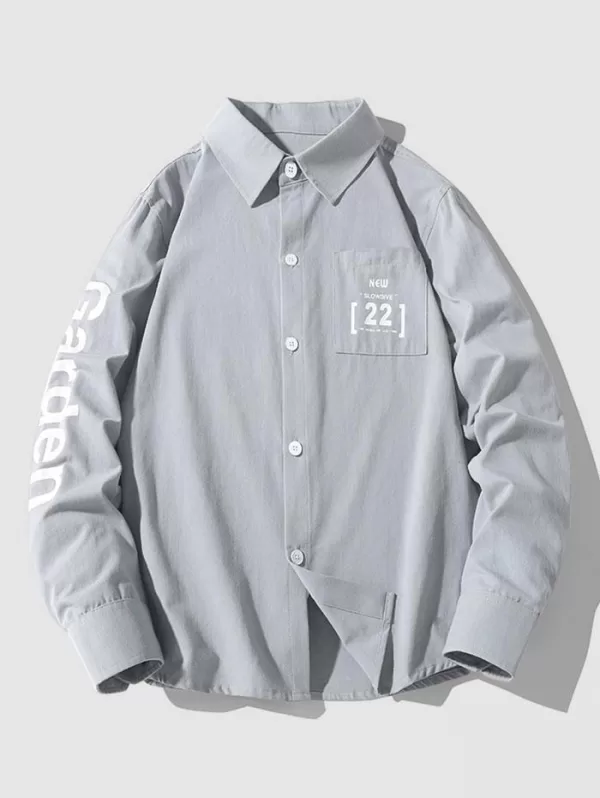 Garden Letter Pocket Patch Shirt