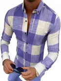 Gingham Plaid Print Button Down Casual Shirt