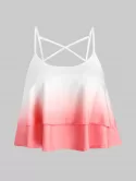 Gradient Layered Crop Cami Tank Top