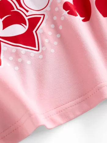 Heart Bowknot Cherry Print T Shirt