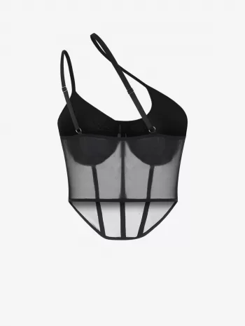 Lace Insert Underwire Corset Top