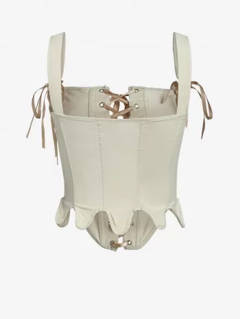 Lace Up Corset-style Boning Tank Top