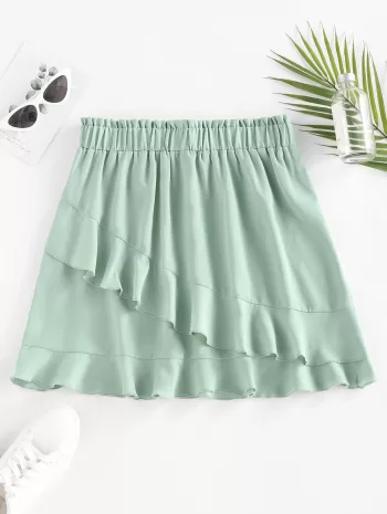 Layered Flounce Frilled Mini Skirt