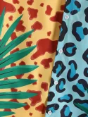 Leaf And Leopard Print Button Up Shirt