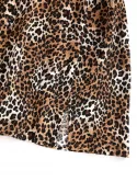 Leopard Print Slit Tie Shoulder Dress