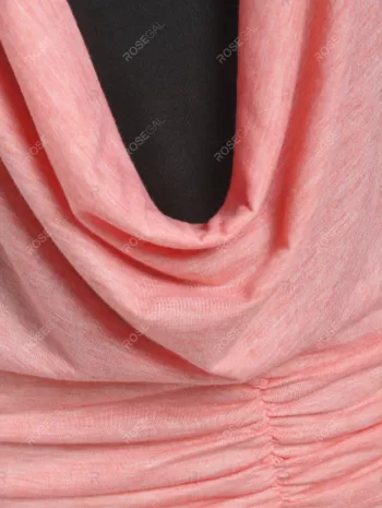 O Ring Cowl Front Faux Twinset Tank Top