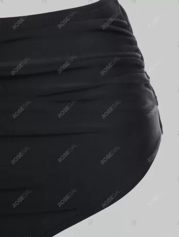 Plaid Bowknot High Rise Tankini Swimwear