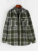 Plaid Cargo Pockets Boyfriend Shirt