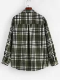 Plaid Cargo Pockets Boyfriend Shirt