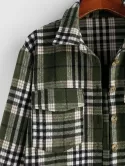 Plaid Cargo Pockets Boyfriend Shirt