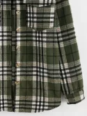 Plaid Cargo Pockets Boyfriend Shirt
