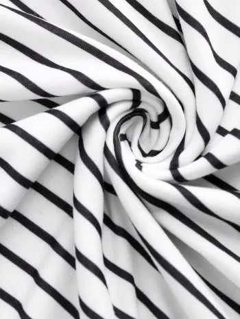 Playing Card Striped Pattern Casual T-shirt