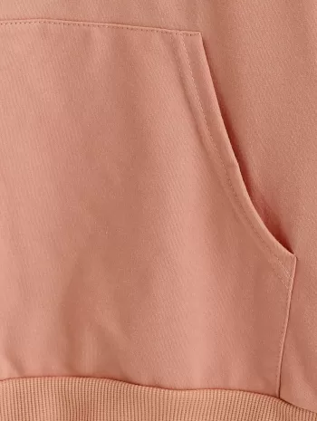 Pockets Drawstring Zip Up Oversize Hoodie