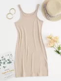 Ribbed Slinky Bodycon Tank Dress