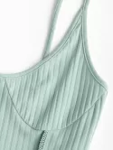 Ribbed Topstitching Bandana Hem Bralette Top