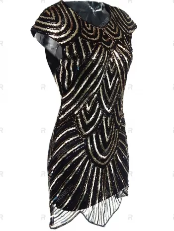 Sequin Mini Glitter Cocktail Prom Dress