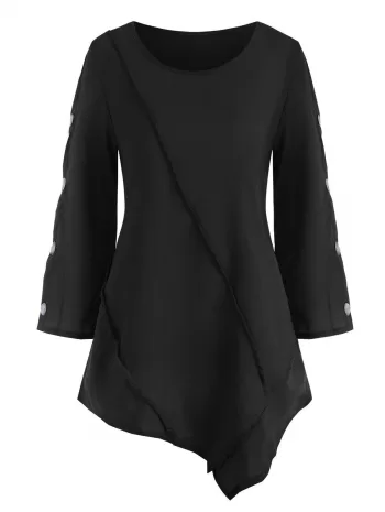 Shell Button Asymmetrical Top