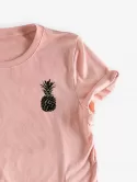 Short Sleeve Pineapple Print T Shirt