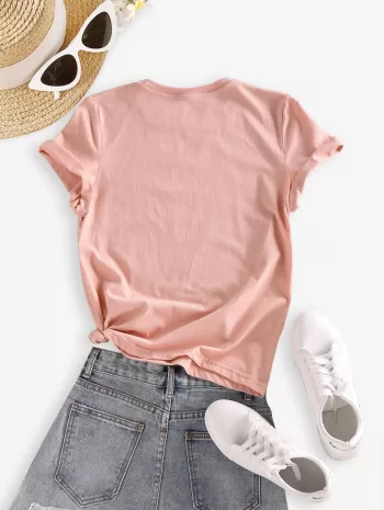 Short Sleeve Pineapple Print T Shirt