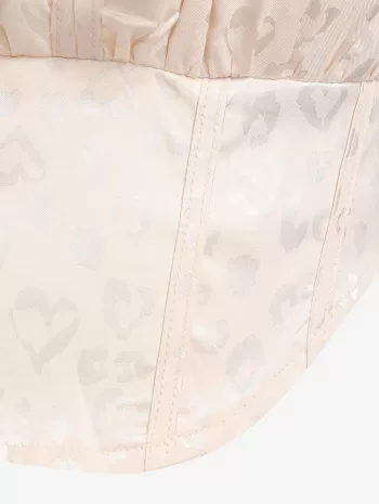 Silky Corset-style Heart Leopard Jacquard Cami Top