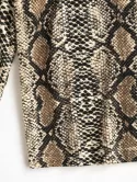 Snake Print Long Sleeve Jersey Top
