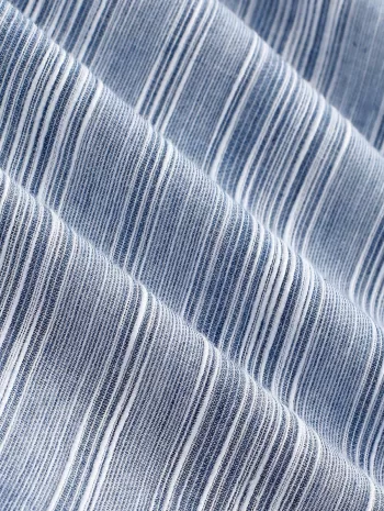 Stripe Jacquard Short Sleeve Office Shirt