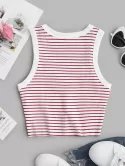 Striped Crop Ringer Tank Top