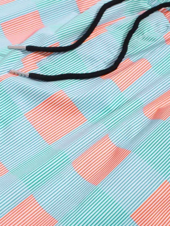 Striped Plaid Drawstring Vacation Shorts